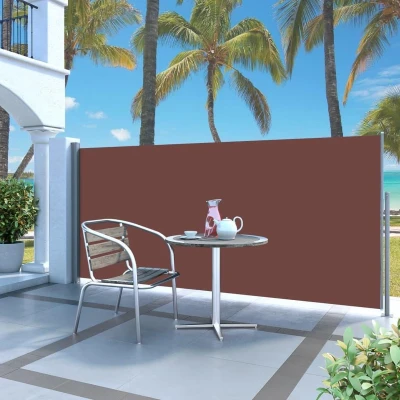 Afbeelding van vidaXL Windscherm uittrekbaar 120x300 cm bruin