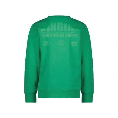 Afbeelding van Vingino Basiccrew Sweater voor kinderen, Maat: 140, Cactus green