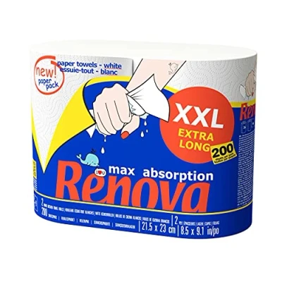 Afbeelding van Renova Maxi Absorptie Paper Pack 2 laags, papieren verpakking, rollen = 5 standaard