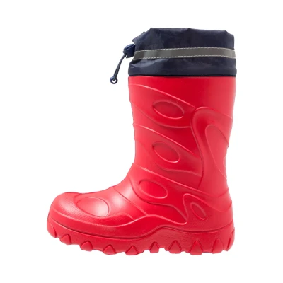 Afbeelding van Beck Warmfutter Basic Regenlaarzen voor kinderen, Maat: 34, Rot Kunststof/ textiel