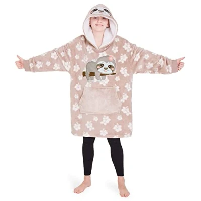 Afbeelding van CityComfort hoodie deken voor kinderen, oversized trui, van fleece