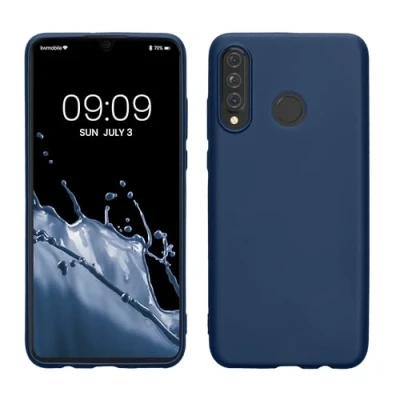 Afbeelding van kwmobile telefoonhoesje geschikt voor Huawei P30 Lite Hoesje smartphone Back cover in metallic blauw