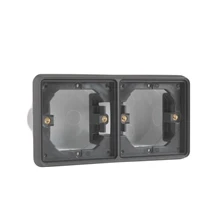 Afbeelding van Niko Hydro, Inbouwkader tweevoudig horizontaal, black