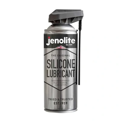 Afbeelding van JENOLITE siliconen spray met Smart Straw. Multifunctionele vloeibare voor preventieve toepassing op hout, metaal en kunststoffen rubberverzorging. Inhoud levering: 1
