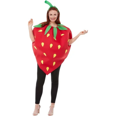Afbeelding van FUNIDELIA Aardbei Kostuum Fruit voor Volwassenen One Size