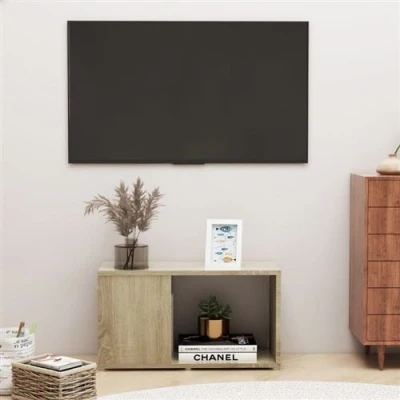 Afbeelding van vidaXL Tv meubel 60x24x32 cm bewerkt hout sonoma eikenkleurig