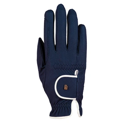 Image de Roeckl Gants Lona Roeck Grip Lining Bleu marine/blanc 7,5