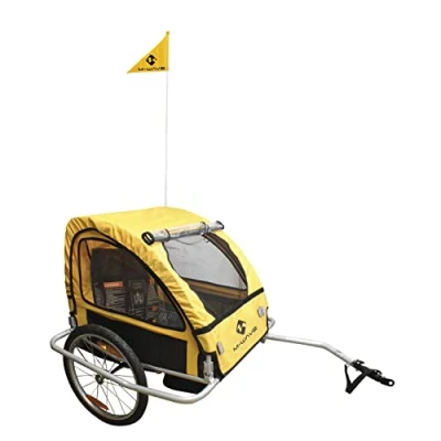 Afbeelding van M Wave Kinder fietsaanhanger / bagageaanhangwagen van met aluminium frame