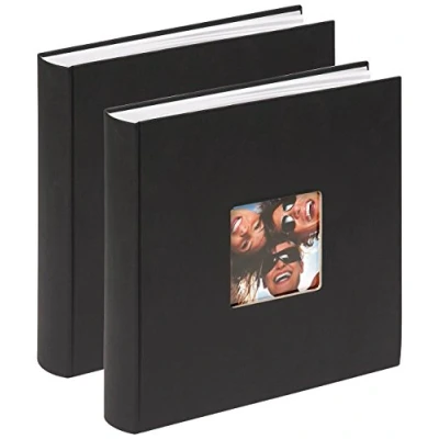 Afbeelding van walther design FA 208 BD fotoalbum Fun Pack dubbel zwart 30 x cm
