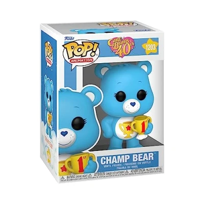 Afbeelding van Funko Pop! Animation: Care Bears 40th Anniversary Champ Bear (kans op speciale Flocked Chase editie)