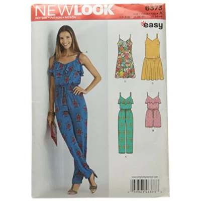 Afbeelding van New Look NL6373 Patron 6373: korte jurk/combi broek, wit