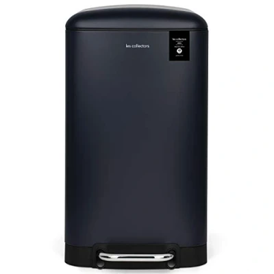 Afbeelding van Les Collectors n871 Roestvrijstalen pedaalemmer voor cosmetica met een inhoud van 40 liter, compatibel 50 liter zakken, Uitneembare binnenemmer, Elegant ontwerp, Matte afwerking, Stille