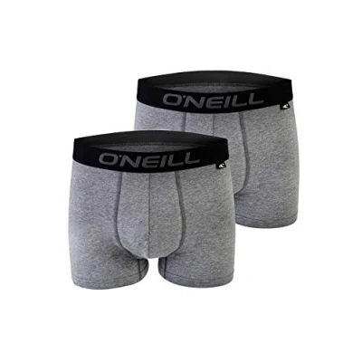 Afbeelding van O&#039;Neill Heren Boxershorts Effen Grijs 2 Pack Maat M