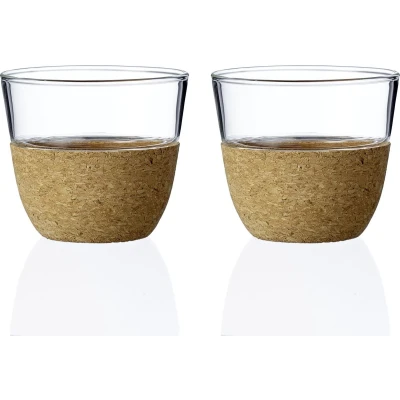 Afbeelding van Viva Scandinavia Cortica Koffie /Theeglas 200 ml Set van 2 Stuks Transparant