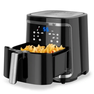 Afbeelding van Aigostar Airfryer XXL Heteluchtfriteuse met kookboek 7L App connect 1900W Zwart