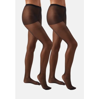 Afbeelding van DIM Sheer Thighs Sublim 2 PACK Panty, Dames, Maat: 34/36, Black