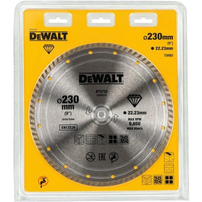 Image de DEWALT DT3732 QZ disque diamanté turbo Ø230mm/22.2mm universel