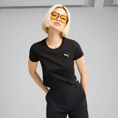 Image de PUMA WARDROBE Essentials Baby Tee Women, Vêtements, Noir, XL