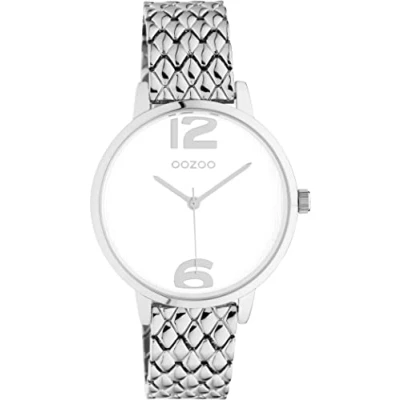 Afbeelding van OOZOO Timpieces zilverkleurige horloge met roestvrijstalen armband C11020