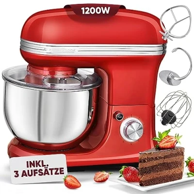 Afbeelding van ProfiCook KM 1197 Keukenmachine 1200 W 5 liter Rood.