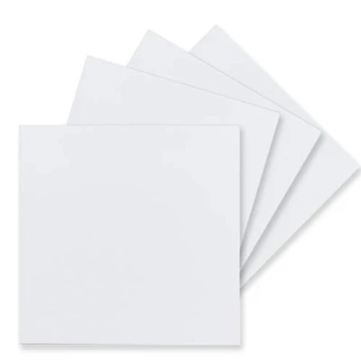 Afbeelding van 50 enkelvoudige kaarten vierkant, 15 x cm in hoogwit (wit) 240 g/m² blanco knutselkaarten, ansichtkaarten, knutselkarton kleipapier kwaliteit