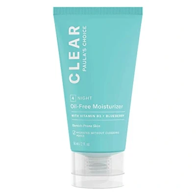 Afbeelding van Paula&#039;s Choice Clear Oil Free Nachtcrème Lotion Hydrateert de Acne gevoelige Huid &amp; Gaat Puistjes en Mee eters Tegen met Niacinamide Ceramiden Gecombineerde tot Vette 60 ml