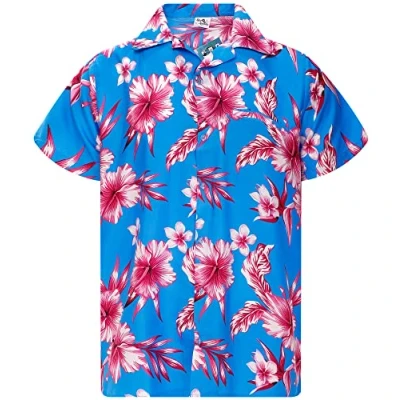 Afbeelding van King Kameha Funky Hawaiiaans overhemd, korte mouwen, wilde bloem, Monoflowers turquoise
