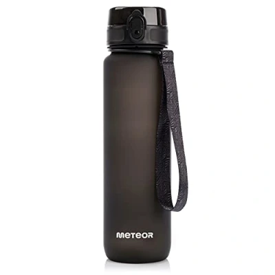 Afbeelding van Tritan Drinkfles, BPA vrij, sportfles voor fietsen, fitness, wandelen, kinderen op school en volwassenen kantoor, verschillende kleuren maten (1000 ml, zwart)