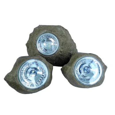 Afbeelding van Lumisky Rock Brown Solar Led Grondspot Set van drie