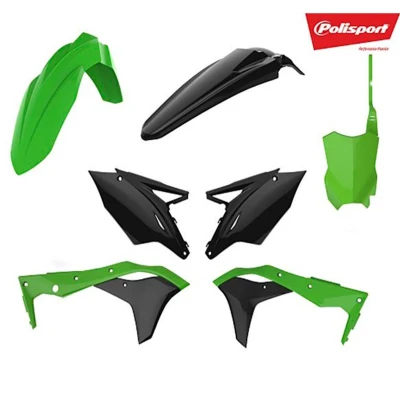 Afbeelding van Polisport Plastickit Kawasaki KX250 2019 2020 KX250F 2017 2018 Groen / Zwart