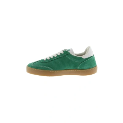 Afbeelding van Victoria Unisex lage sneaker Berlijn Ciclista lederen korst &amp; onderdelen veters in contrast 1126212, Groen, 38 EU