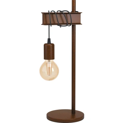 Afbeelding van EGLO Townshend 4 Tafellamp E27 50 cm Zwart/Bruin