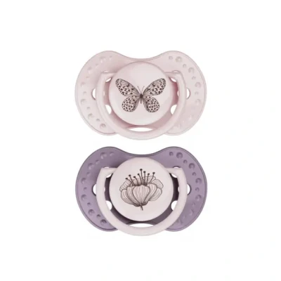 Afbeelding van Difrax Fopspeen Dynamic 0 3 Mnd Botanic Pink/Purple