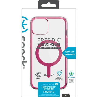 Afbeelding van Speck Presidio Perfect Clear Geo + MS Apple iPhone 14 Clear/Digital Pink