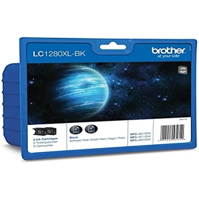 Afbeelding van Brother LC 1280XLBKBP2 Inktcartridge / Zwart Hoge Capaciteit