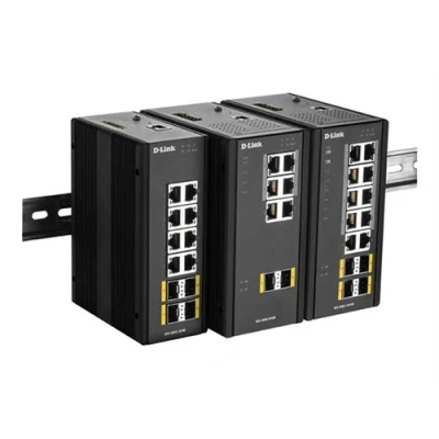 Image de D Link DIS 300G 8PSW Commutateur Géré 4 x 10/100/1000 (PoE+) + 2 100/1000 SFP Montage sur rail DIN, fixation murale PoE+ (120 W)