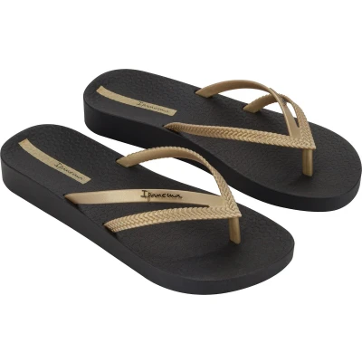 Afbeelding van Ipanema Anatomic Bossa Soft Dames Slippers Black/Gold