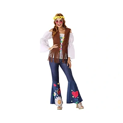 Afbeelding van Kostuums voor Volwassenen 110046 Hippie (3 pcs) Maat XS/S