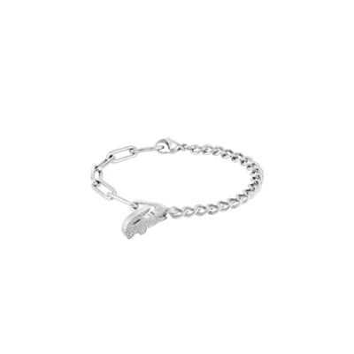 Afbeelding van Lacoste Crocodile Armband, Dames, Maat: One Size, Silber