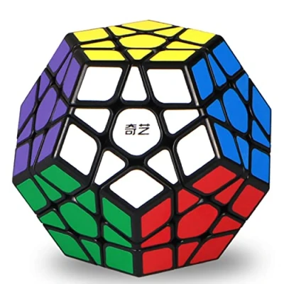 Afbeelding van ROXENDA Dodecahedron Cube, Pentagon Speed Cube Easy Turning &amp; Smooth Play (zwart)