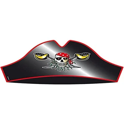 Afbeelding van Folat Red Pirate hoedjes 8 stuks