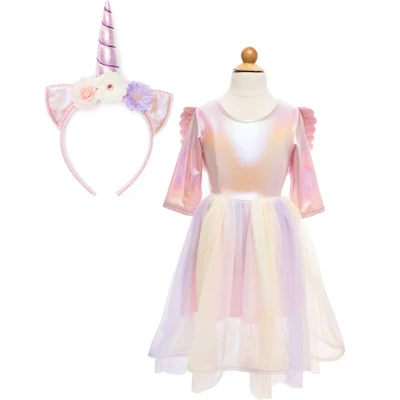 Afbeelding van Great pretenders verkleedjurk alicorn met diadeem 2 4 jaar