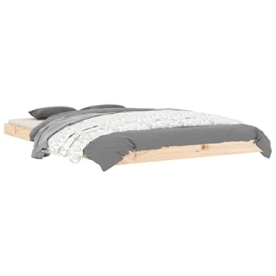 Image de vidaXL Cadre de lit sans matelas 120x190 cm bois pin massif823474