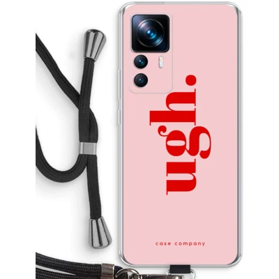 Afbeelding van Case Company® hoesje met Koord geschikt voor Xiaomi 12T Pro Ugh Telefoonhoesje Zwart Bescherming aan alle Kanten en Over de Schermrand