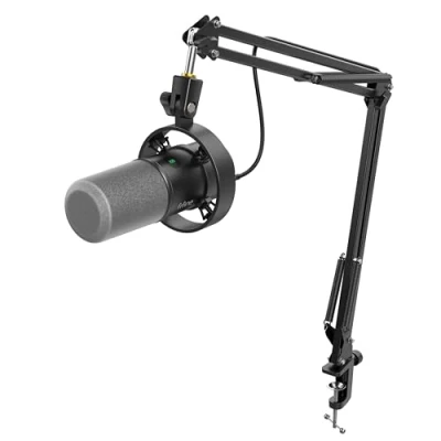 Afbeelding van FIFINE Podcast Microfoon K688 met Boom Arm, USB/XLR Dynamic Mic Kit Mute Button, 3,5 mm Headphones Jack voor Studio/Mute Recording/Streaming, Compatibel PC/Computer/XLR Mixer K688CT