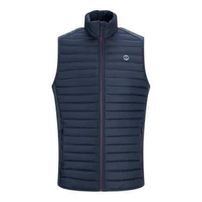 Image de JACK &amp; JONES Jjemulti Bodywarmer Collar Ps Gilet pour homme, Blazer bleu marine., 4XL