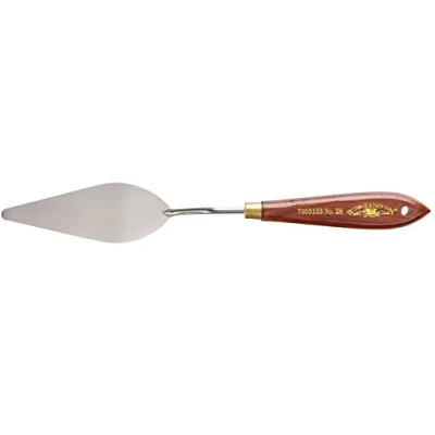 Afbeelding van Winsor &amp; Newton 7003153 nr. 28 schildersmes voor acrylverf en olieverf met elastisch lemmet ergonomische handgreep van natuurlijk hout in professionele kwaliteit