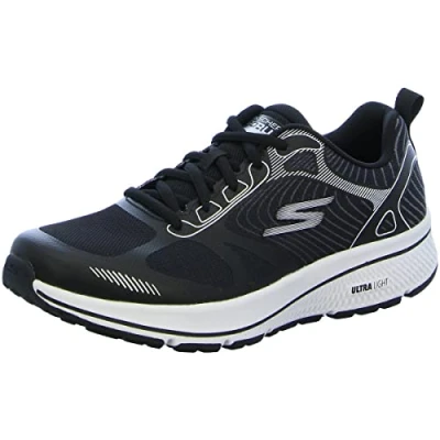 Afbeelding van Skechers Go Run Consistent Fleet Rush Sneakers voor heren, Bkw zwart synthetisch textiel wit trim