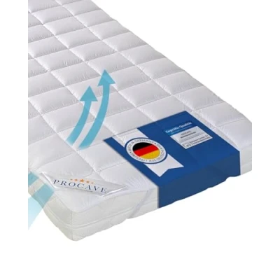 Afbeelding van PROCAVE matrasbeschermer Micro Comfort in verschillende maten, matrastopper 100% Made Germany, onderbed Soft Topper, boxspring bedden geschikt, Germany 180x200 cm