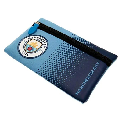 Afbeelding van Man City Potloodetui, washed, Blauw, ritssluiting, Rits